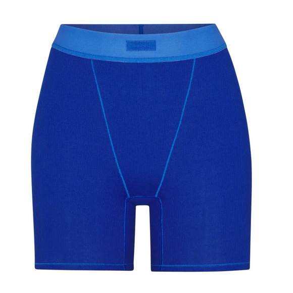 ✨SOLD💕 SKIMS Cobalt Cotton Rib Boxer 🦋 Size SMALL | NWT 💕 - Picture 2 of 4